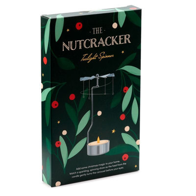 Christmas Nutcracker Rotating Carousel Spinning Tea Light Candle Holder