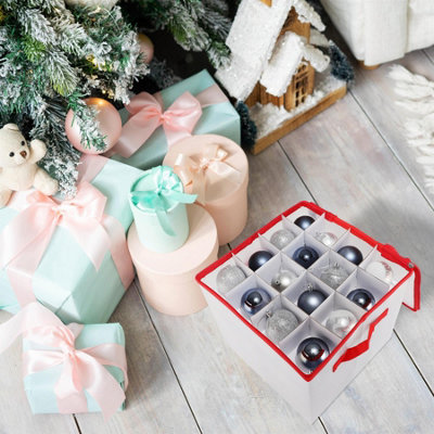 Christmas Ornament Bauble Organiser Storage Box - 30x30x30cm