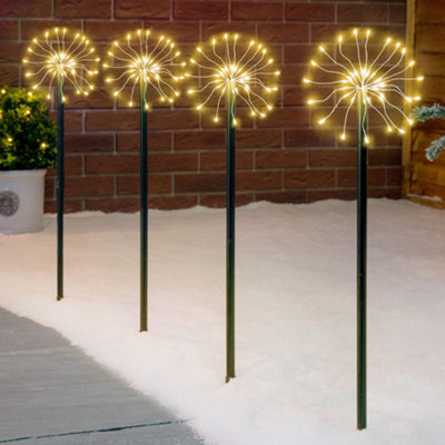 Christmas Pathway Lights Starburst Path Decorations Mains Operated Set Of 4 Price Comparisons | Compare The Build