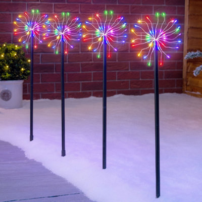 Christmas Pathway Lights Starburst Path Decorations Mains Operated Set