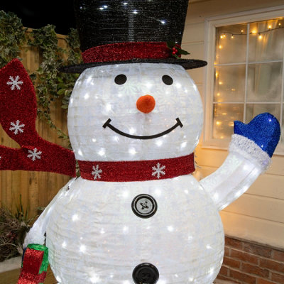 Christmas Pop-Up 1.8m Snowman with 200 White LED Lights