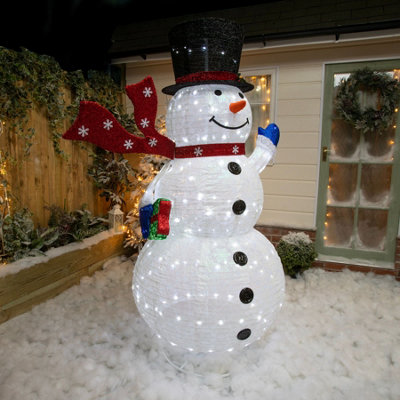 Christmas Pop-Up 1.8m Snowman with 200 White LED Lights - 4