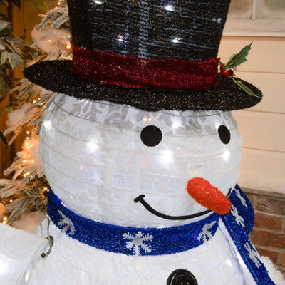 Christmas Pop-Up Set of 3 Snowman Family with 270 White LED Lights