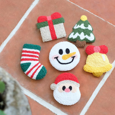 Christmas Punch Needle Embroidery Starter Kit DIY Craft Children Adult ...