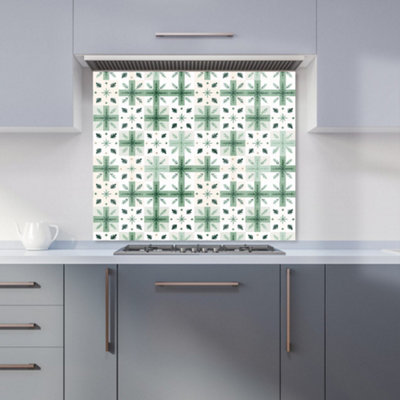 Christmas Quilting Squares, Geometric Premium Glass Kitchen Splashback W700mm x H750mm