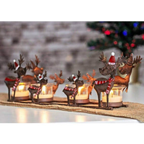 Christmas Reindeer 4 Tealight Candle Holder