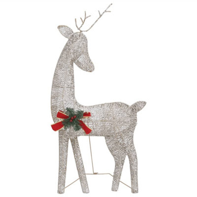 Christmas Reindeer Family 270x7x90 cm Gold Warm White Mesh - 5