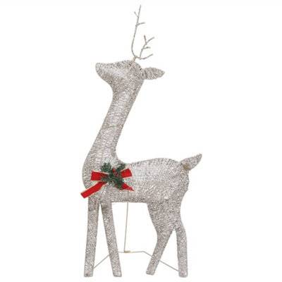 Christmas Reindeer Family 270x7x90 cm Gold Warm White Mesh - 6
