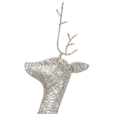 Christmas Reindeer Family 270x7x90 cm Gold Warm White Mesh - 8
