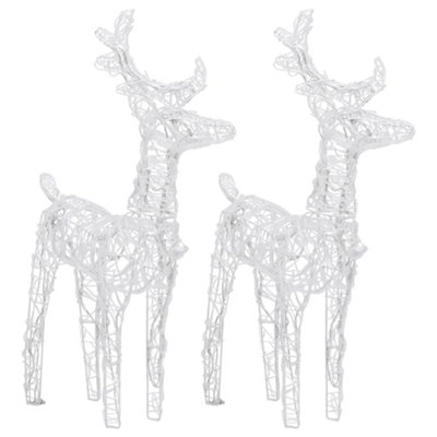 Christmas Reindeers 2 pcs Cold White 80 LEDs Acrylic - 3