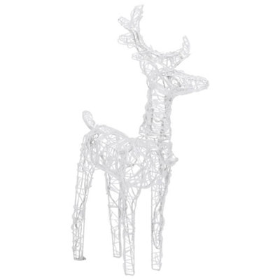 Christmas Reindeers 2 pcs Cold White 80 LEDs Acrylic - 4