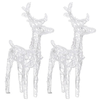 Christmas Reindeers 2 pcs Warm White 80 LEDs Acrylic - 3