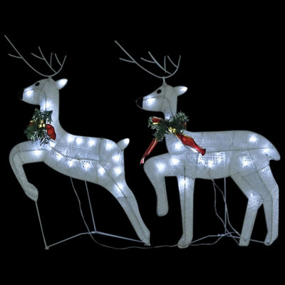 Christmas Reindeers 2 pcs White 40 LEDs - 7