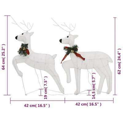 Christmas Reindeers 2 pcs White 40 LEDs - 8