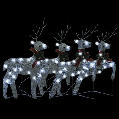 Christmas Reindeers 4 pcs Silver 80 LEDs - 3