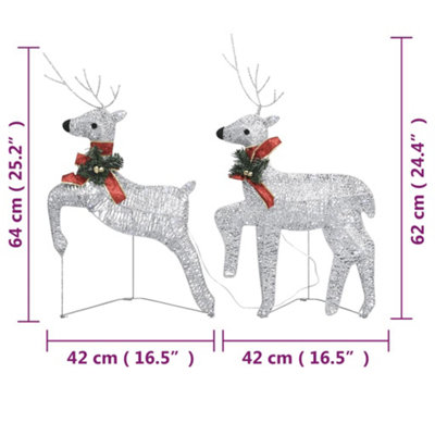 Christmas Reindeers 4 pcs Silver 80 LEDs - 9