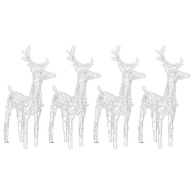 Christmas Reindeers 4 pcs Warm White 160 LEDs Acrylic - 3