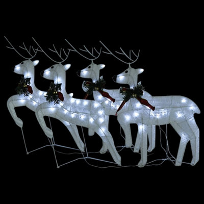 Christmas Reindeers 4 pcs White 80 LEDs - 3