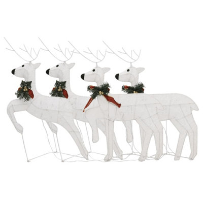 Christmas Reindeers 4 pcs White 80 LEDs - 4