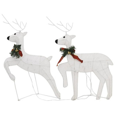 Christmas Reindeers 4 pcs White 80 LEDs - 5