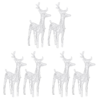 Christmas Reindeers 6 pcs Cold White 240 LEDs Acrylic - 3