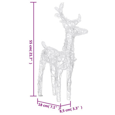Christmas Reindeers 6 pcs Cold White 240 LEDs Acrylic - 6