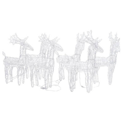 Christmas Reindeers 6 pcs Multicolour 240 LEDs Acrylic - 3