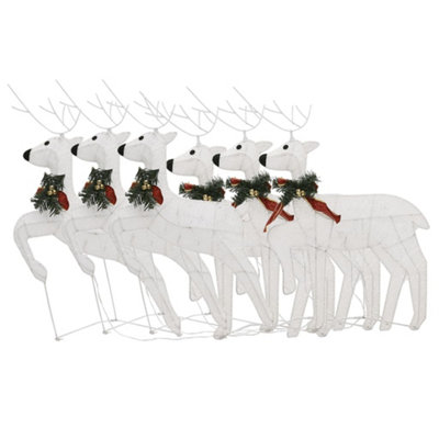 Christmas Reindeers 6 pcs White 120 LEDs - 4