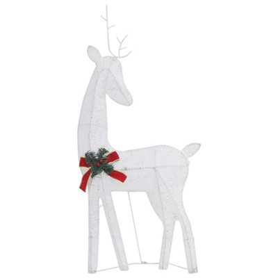 Christmas Reindeers 6 pcs White Cold White Mesh - 5