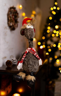 Christmas Renton Rat - Free Standing Soft Plush Furry Fabric Rat ...