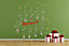 Christmas Santa's Sleigh Surprise Wall Stickers Decal Room Home Decorations