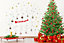 Christmas Santa's Sleigh Surprise Wall Stickers Decal Room Home Decorations