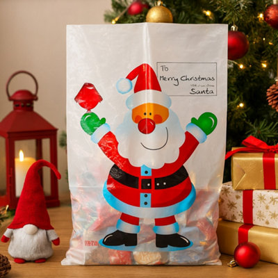 Christmas Santa Sacks Gift Bag Pack of 3
