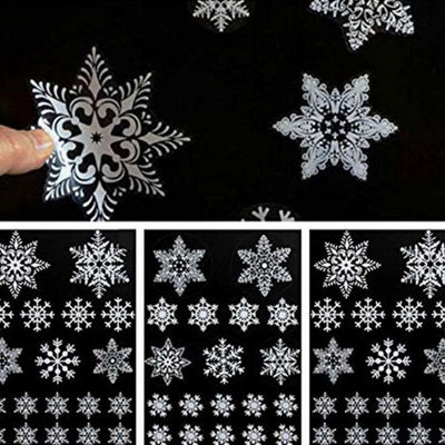 Christmas Santa Snowflake Window Stickers