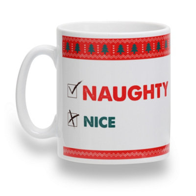 Christmas Shop Christmas Mug (6 Designs) Naughty / Nice Mug (One size ...