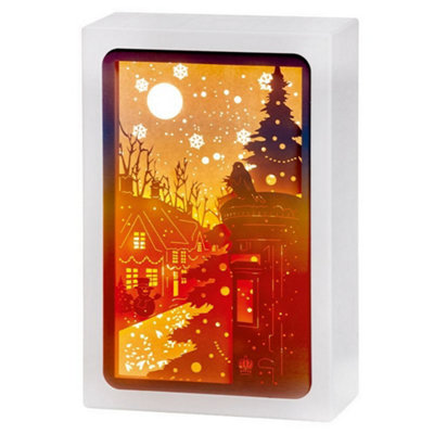 Christmas Shop Diorama Christmas Scene Light Postbox (One Size) Price Comparisons | Compare The Build