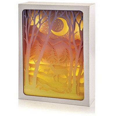 Christmas Shop Diorama Winter Forest Moonlit Scene White (One Size) Price Comparisons | Compare The Build