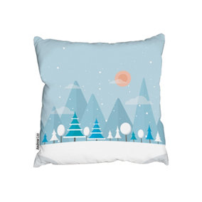 Christmas snow nature background (cushion) / 45cm x 45cm
