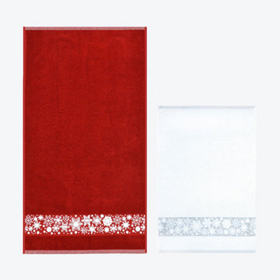 Christmas Snowflake Hand & Tea Towel Set - 2 Pack Price Comparisons | Compare The Build