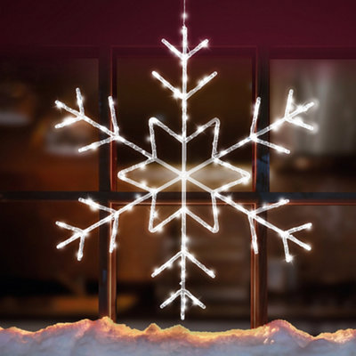 Christmas Snowflake Large 78cm Window/Wall Decoration with 336 LED ...