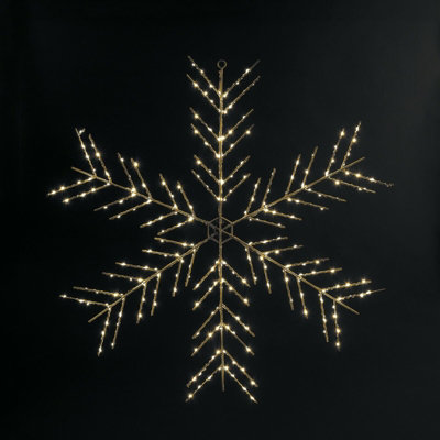 Christmas Snowflake LED Silhoutte Light with Warm White LED's 75cm - Multi Function Price Comparisons | Compare The Build