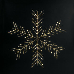 Christmas Snowflake LED Silhoutte Light with Warm White LED's 75cm - Multi Function