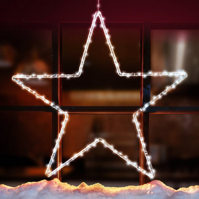 Christmas Snowflake Window Wall Decoration with 192 LED Lights