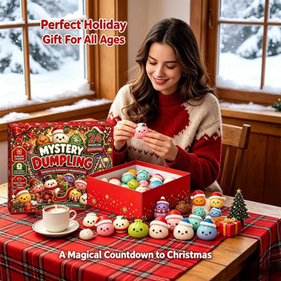 Christmas Squishy Advent Calendar, 24 Day Countdown Dumpling Shape ...