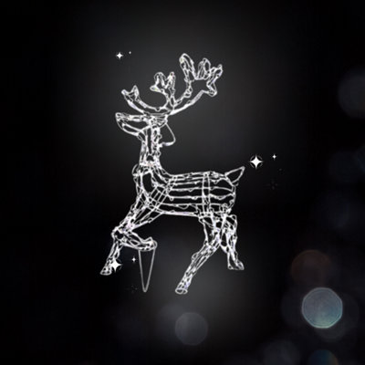 Christmas Standing Reindeer Rope Light Decoration - 3