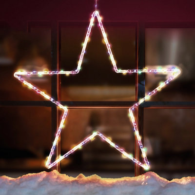 Christmas Star Large 60cm Window/Wall Decoration - 125 Multi-Coloured ...
