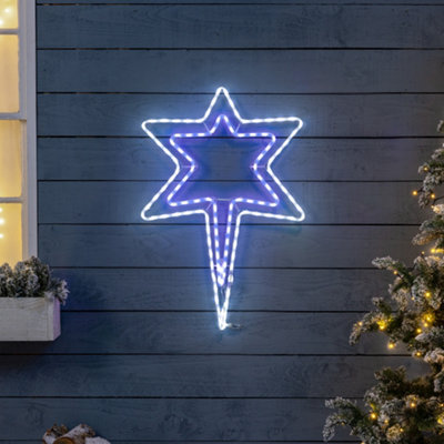 Blue christmas deals star lights