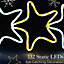 Christmas Star Light LED Wall Decoration Rope Silhouette Warm White