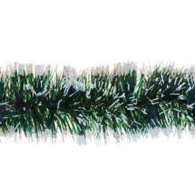 Christmas Tinsel 6inch x 2m white tips AS-21793