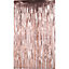 Christmas Tinsel Foil Fringe Curtain Backdrop Background, 1 x 2.5M, Rose Gold
